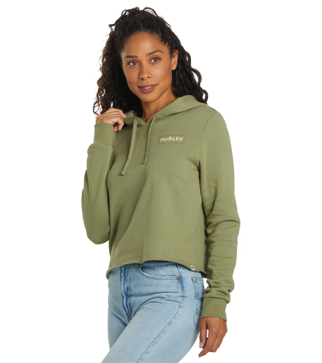 Hurley Women's Death In Paradise Cut Off Pullover Hoodie - Image 4