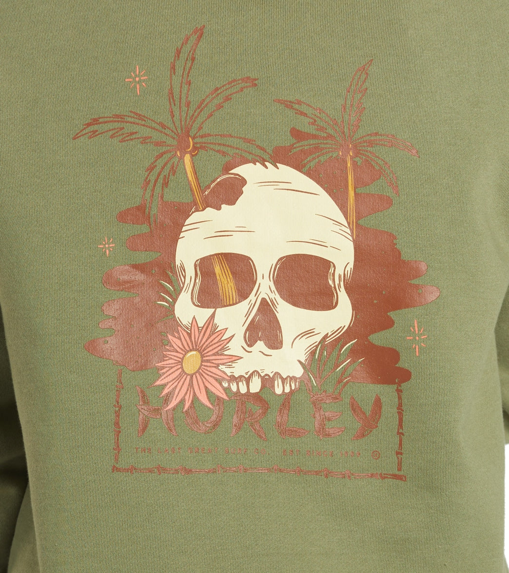 Hurley Women's Death In Paradise Cut Off Pullover Hoodie - Image 5