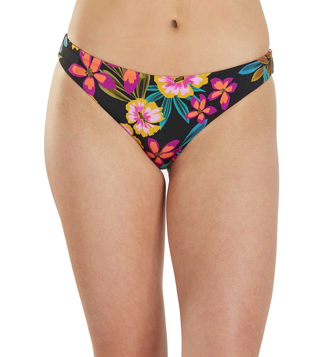 Hurley Women's Fiji Fantasy Reversible Moderate Bikini Bottom