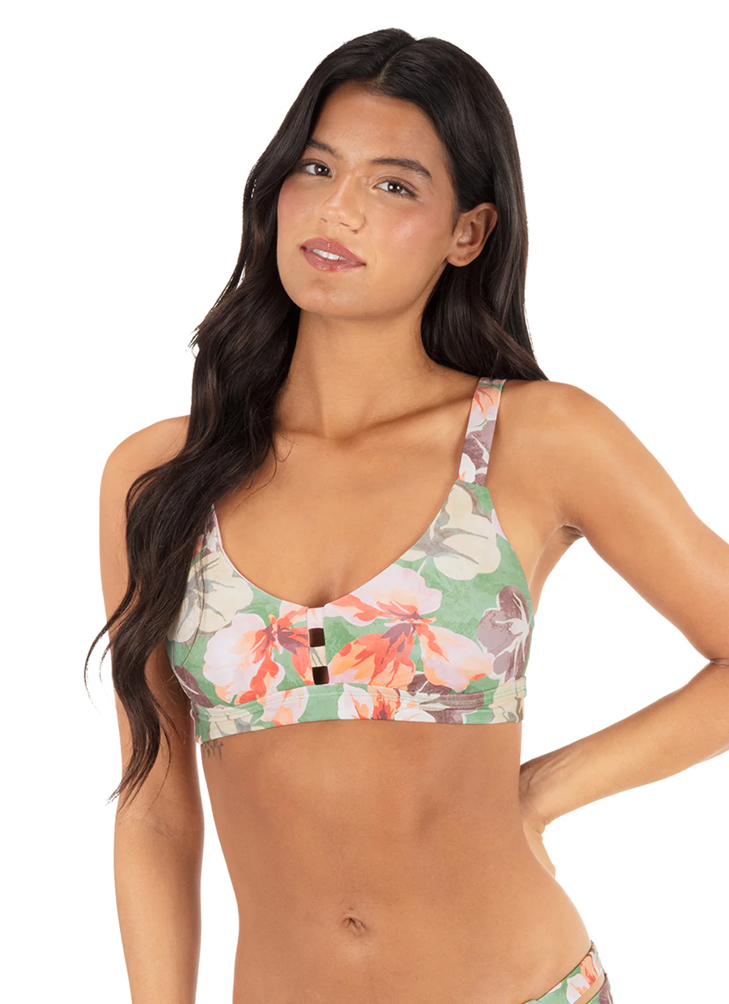 Hurley Women's Gingko Cloud Max Pull On Strappy Top Bikini Top - Image 3