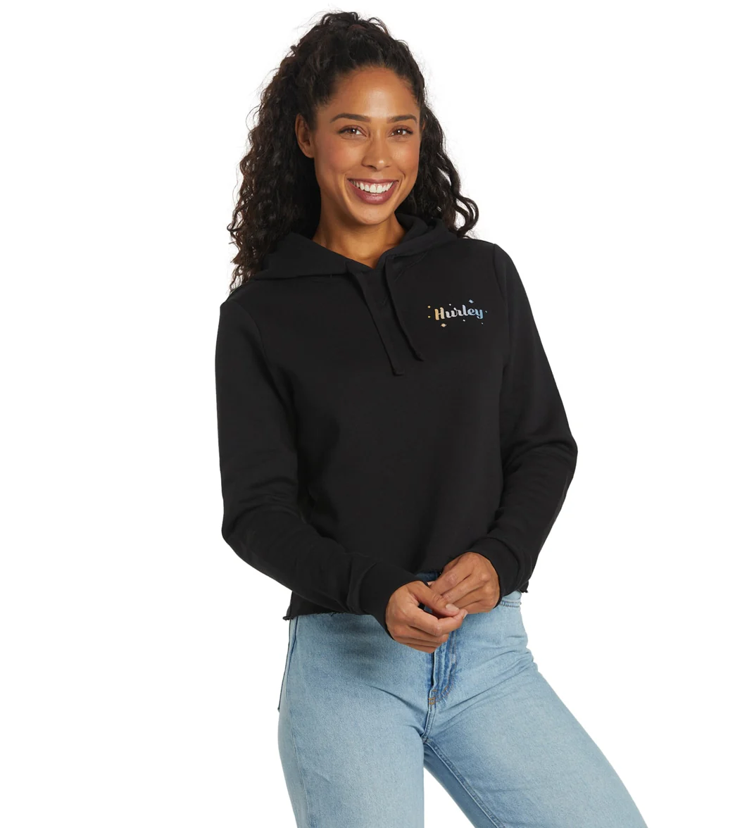 Hurley Women's Helena Cut Off Pullover Hoodie - Image 2