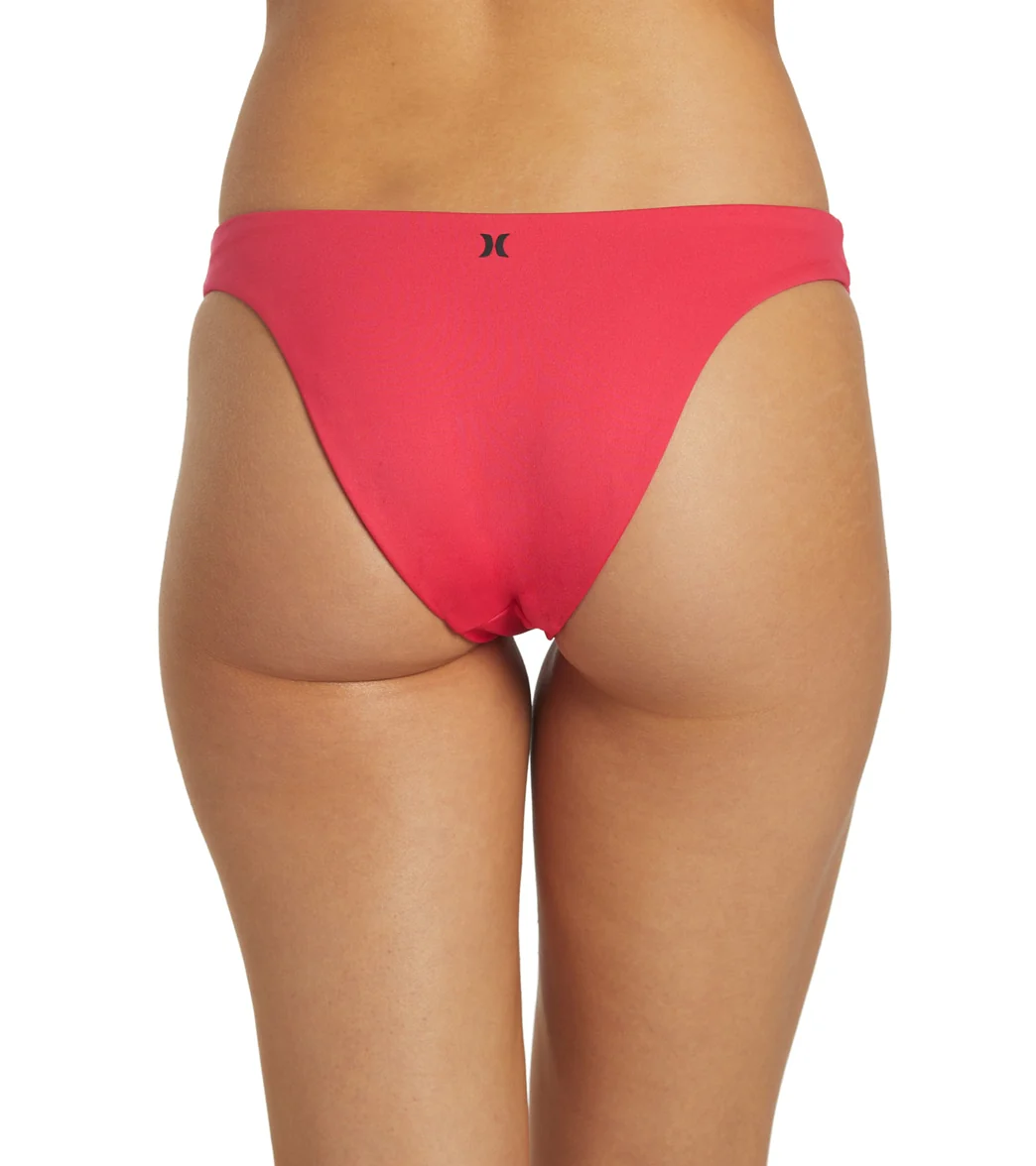 Hurley Women's Max Solid Cheeky French Bikini Bottom - Image 3