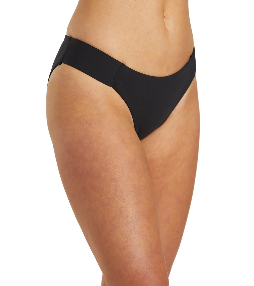 Hurley Women's Max Solid Full Tab Side Bikini Bottom - Image 3