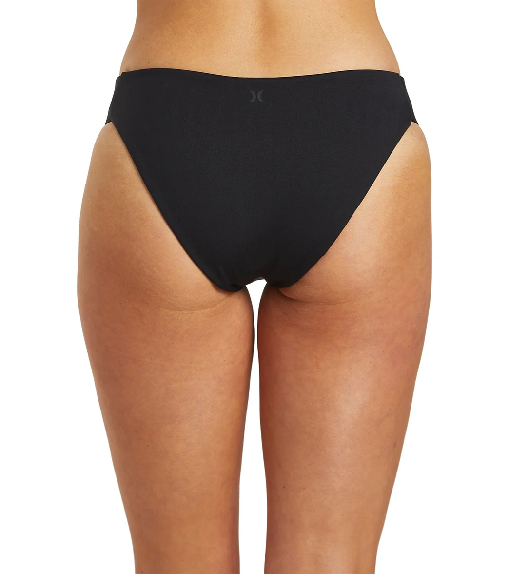 Hurley Women's Max Solid Full Tab Side Bikini Bottom - Image 4