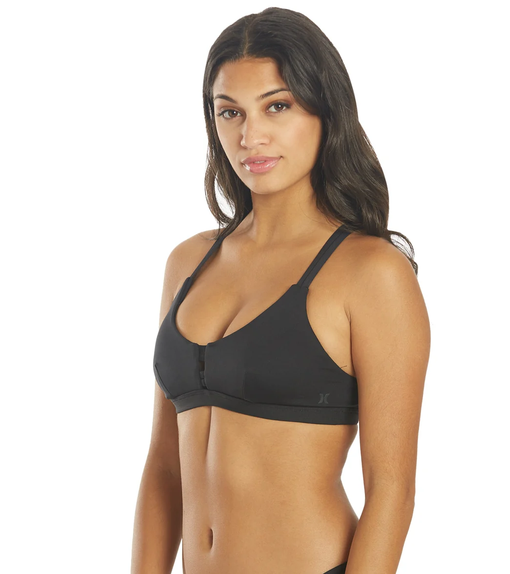 Hurley Women's Max Solid Scoop Bikini Top - Image 12