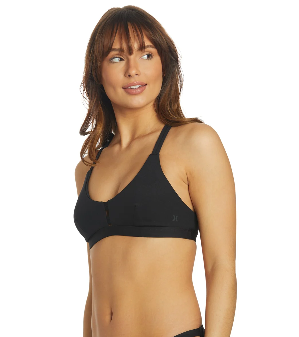 Hurley Women's Max Solid Scoop Bikini Top - Image 5