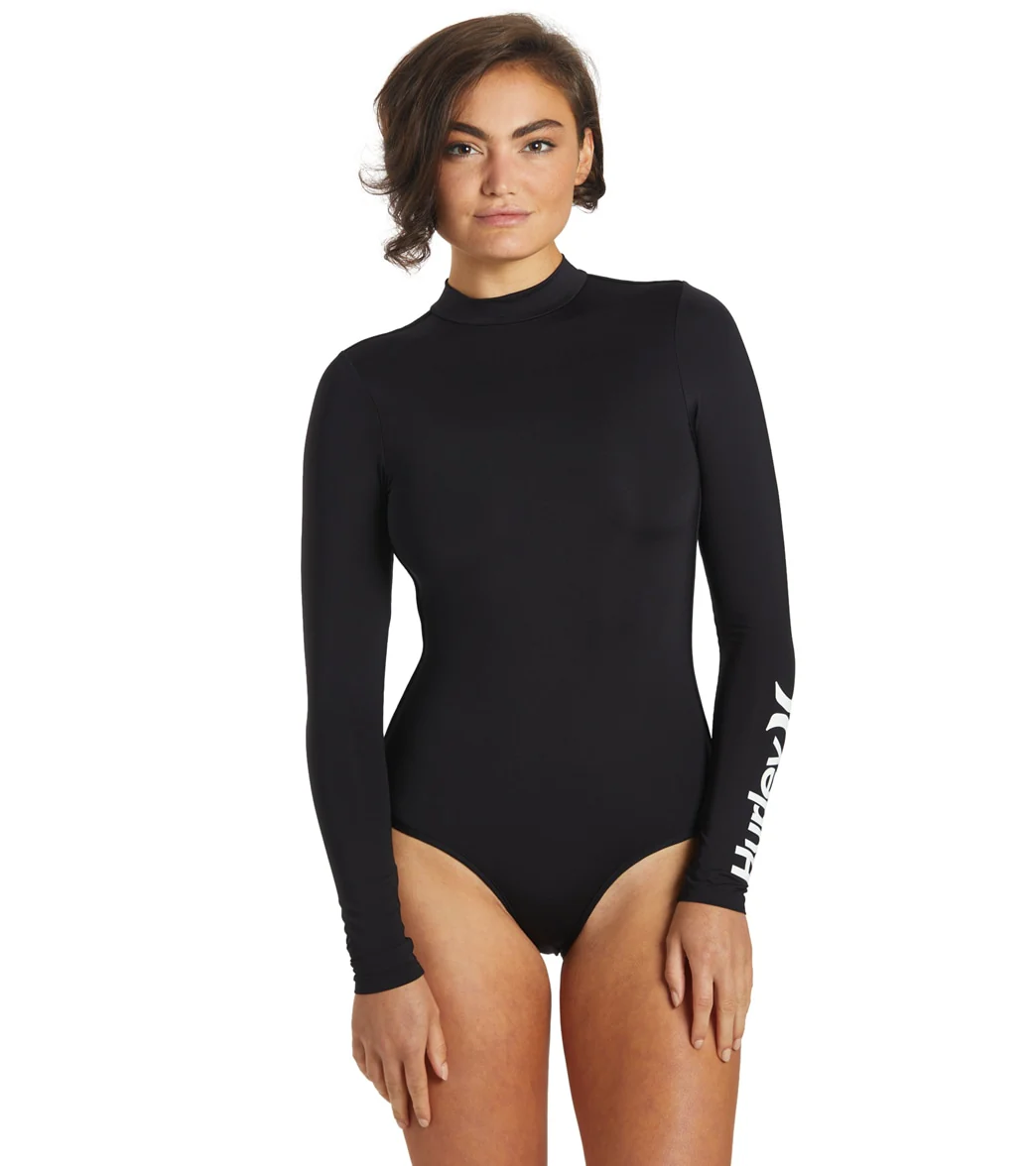 Hurley Women's Oao Solid Long Sleeve Retro Surf Suit - Image 7