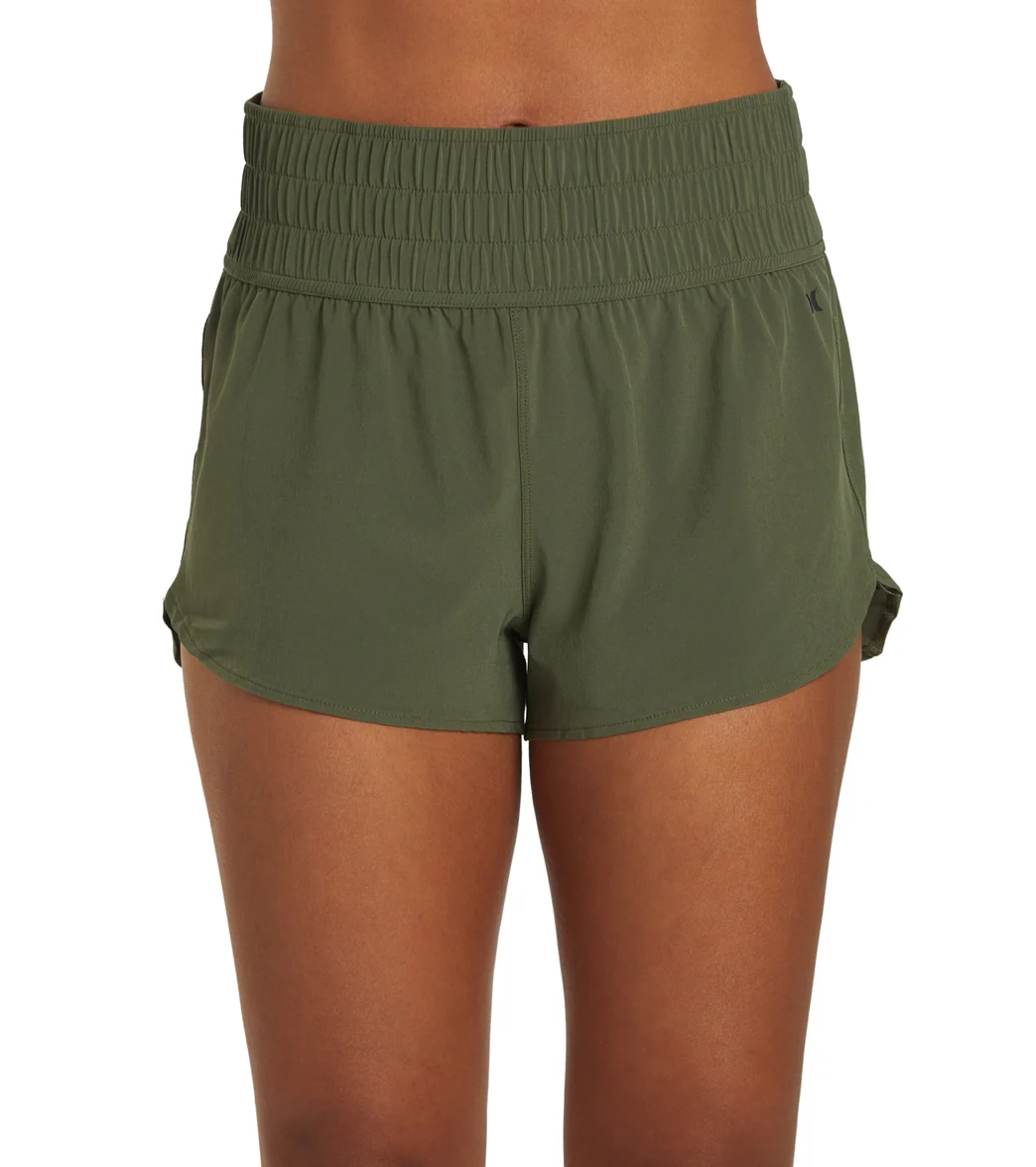 Hurley Women's Solid High Waist 2.5" Boardshorts - Image 16