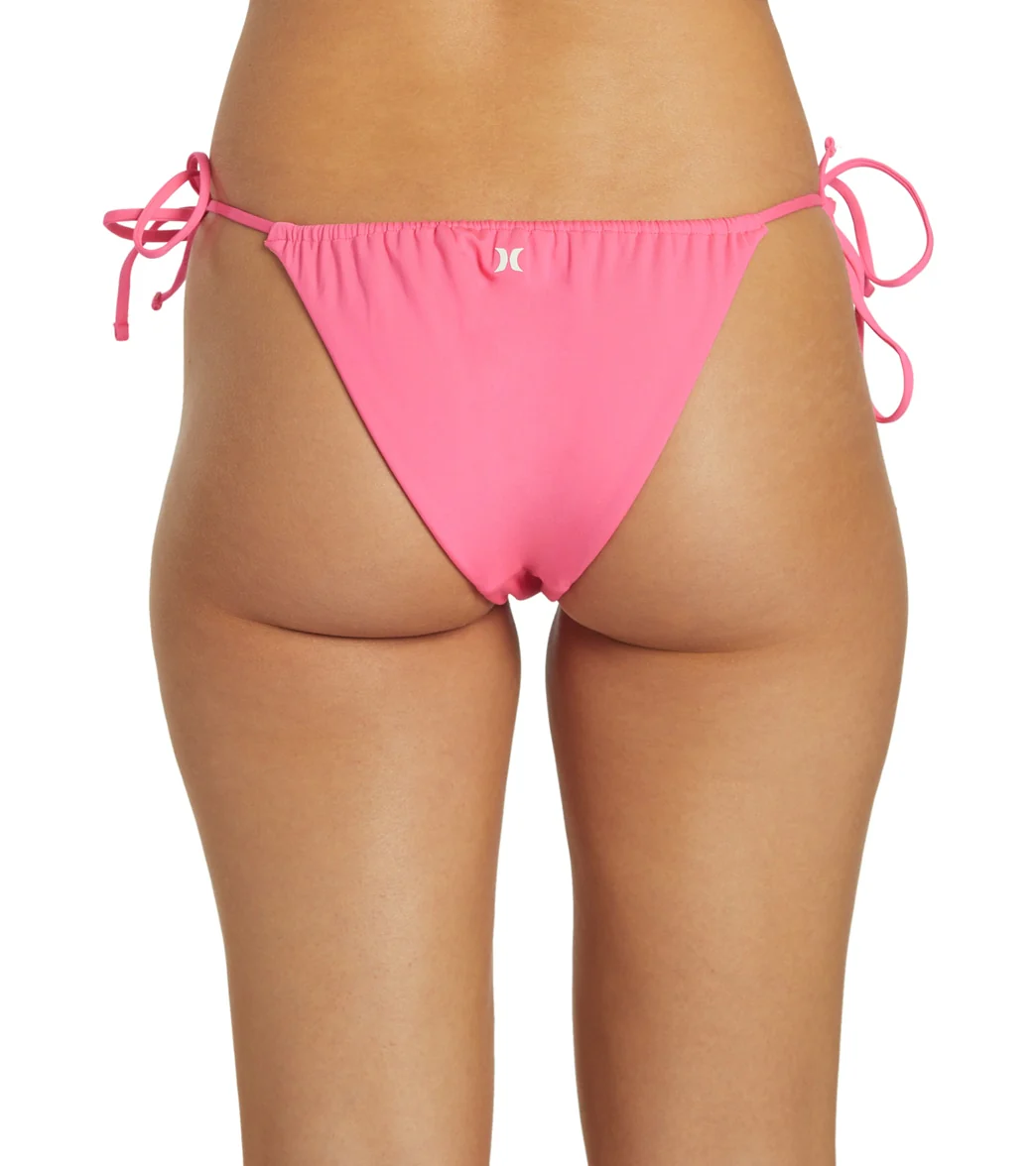 Hurley Women's Solid Reversible Cheeky Tie Side Bikini Bottom - Image 3
