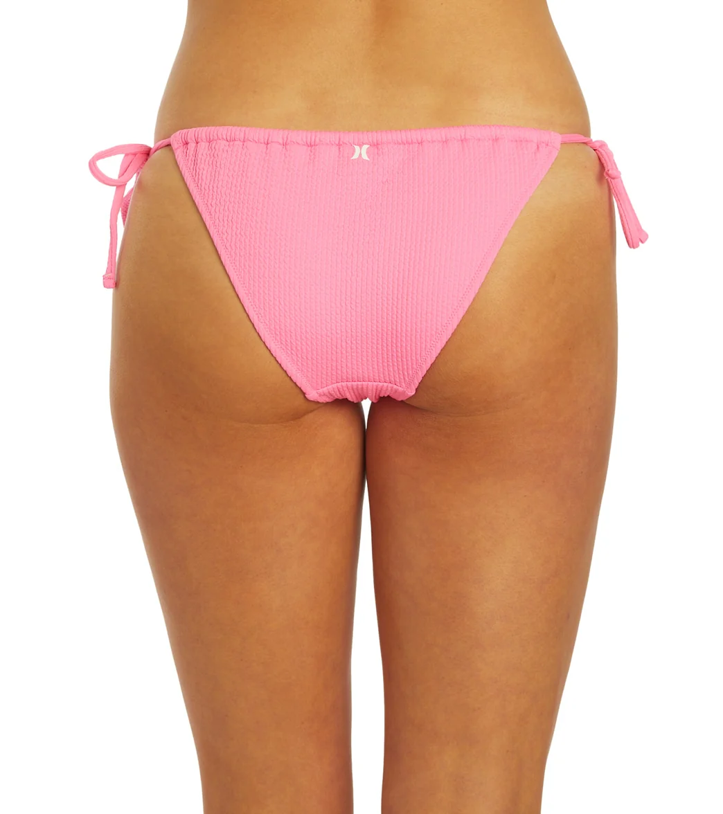 Hurley Women's Texture Beach Slider Tie Side Bikini Bottom - Image 3
