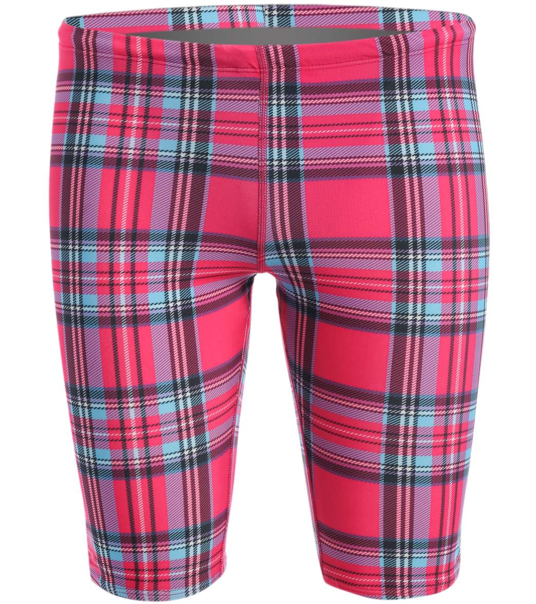Illusions Pink Plaid Love and Happiness Jammer Swimsuit - Image 2