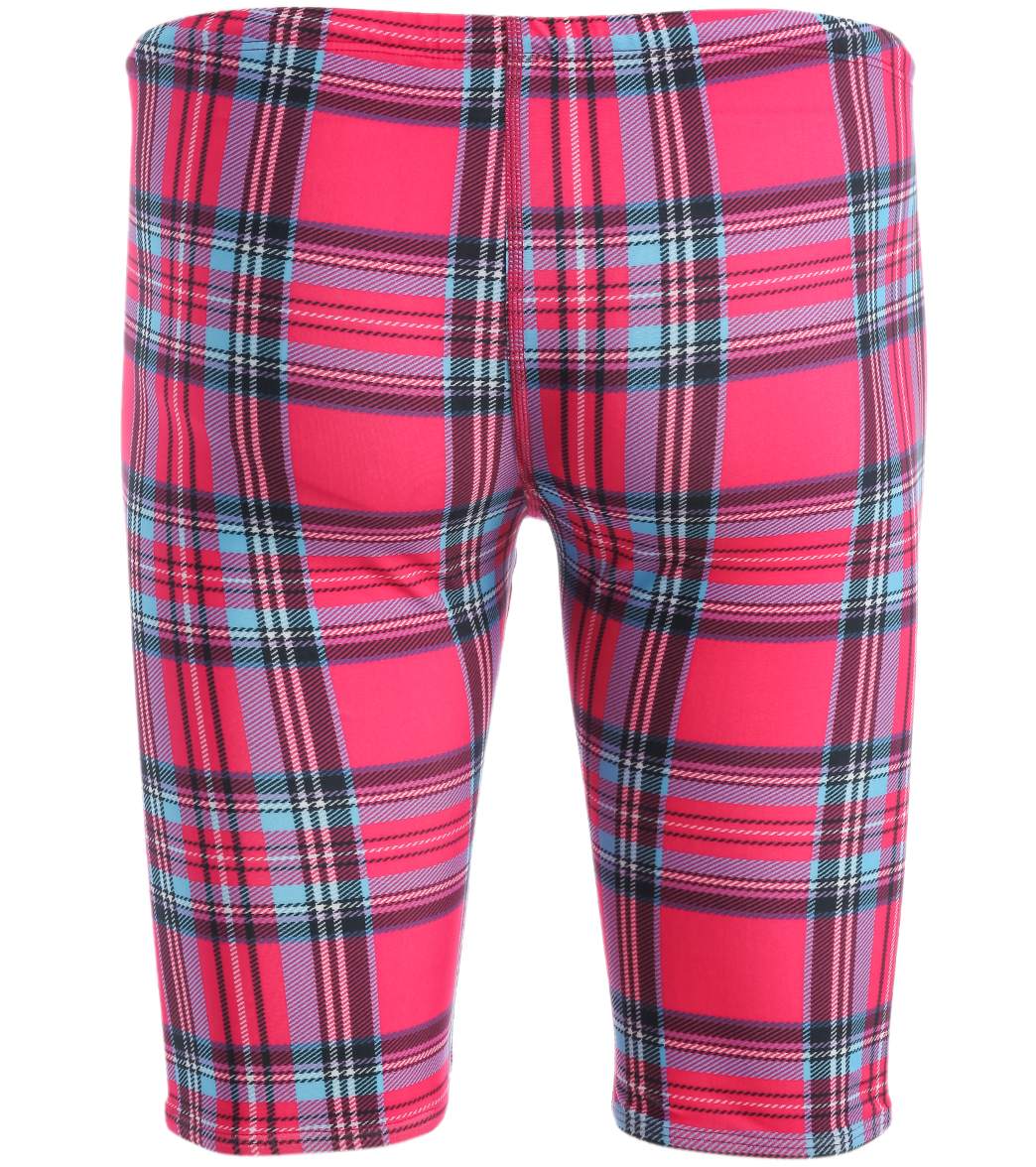 Illusions Pink Plaid Love and Happiness Jammer Swimsuit - Image 3
