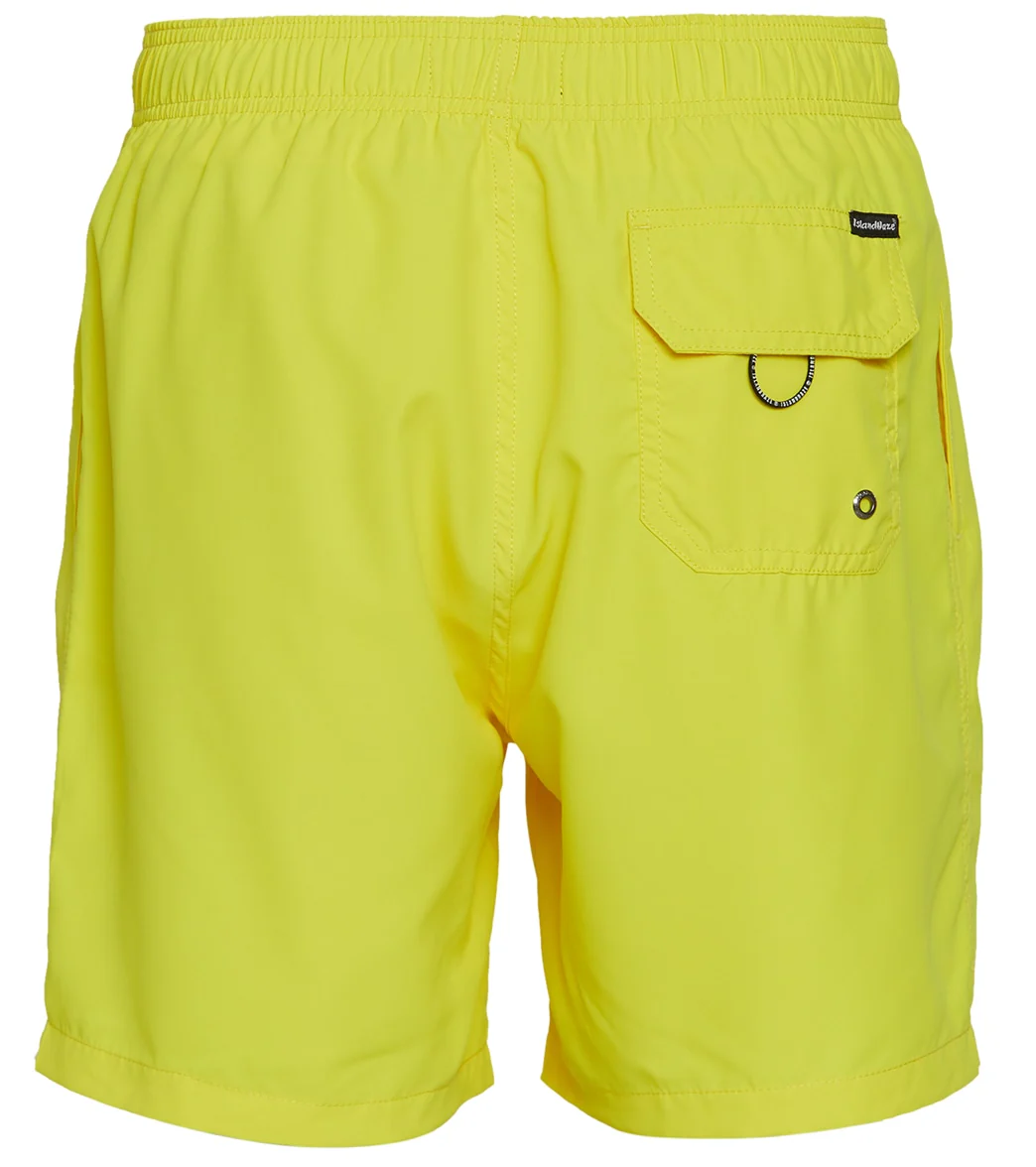 Island Haze Men's 16.5" Barbados Solid Swim Trunks - Image 14