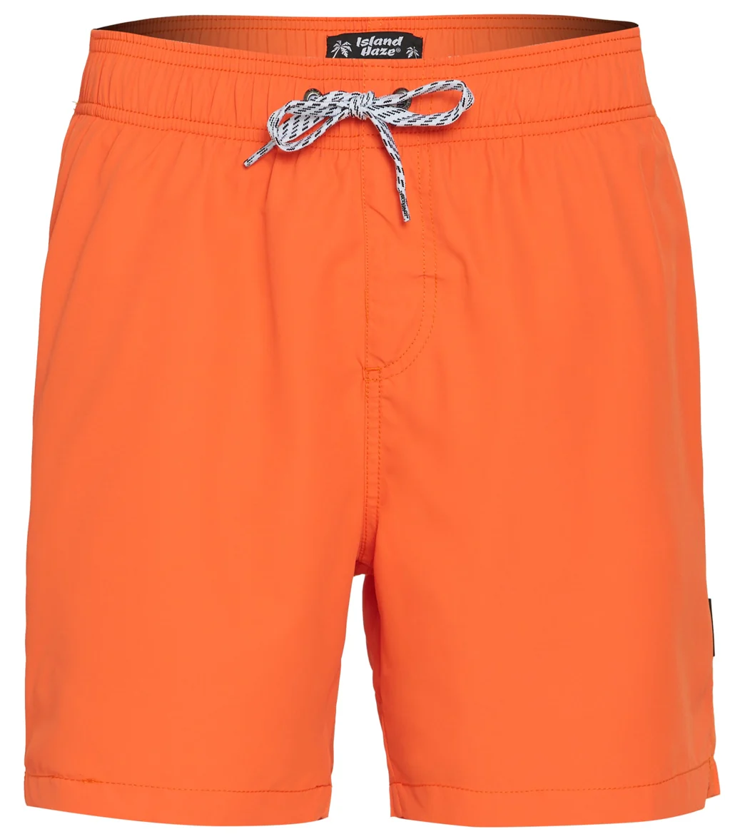 Island Haze Men's 16.5" Barbados Solid Swim Trunks - Image 29