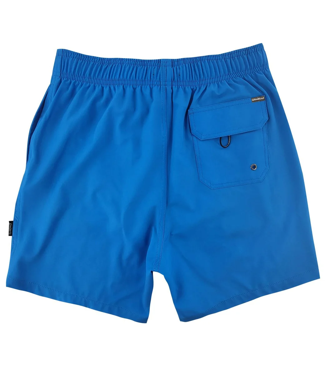 Island Haze Men's 16.5" Barbados Solid Swim Trunks - Image 34
