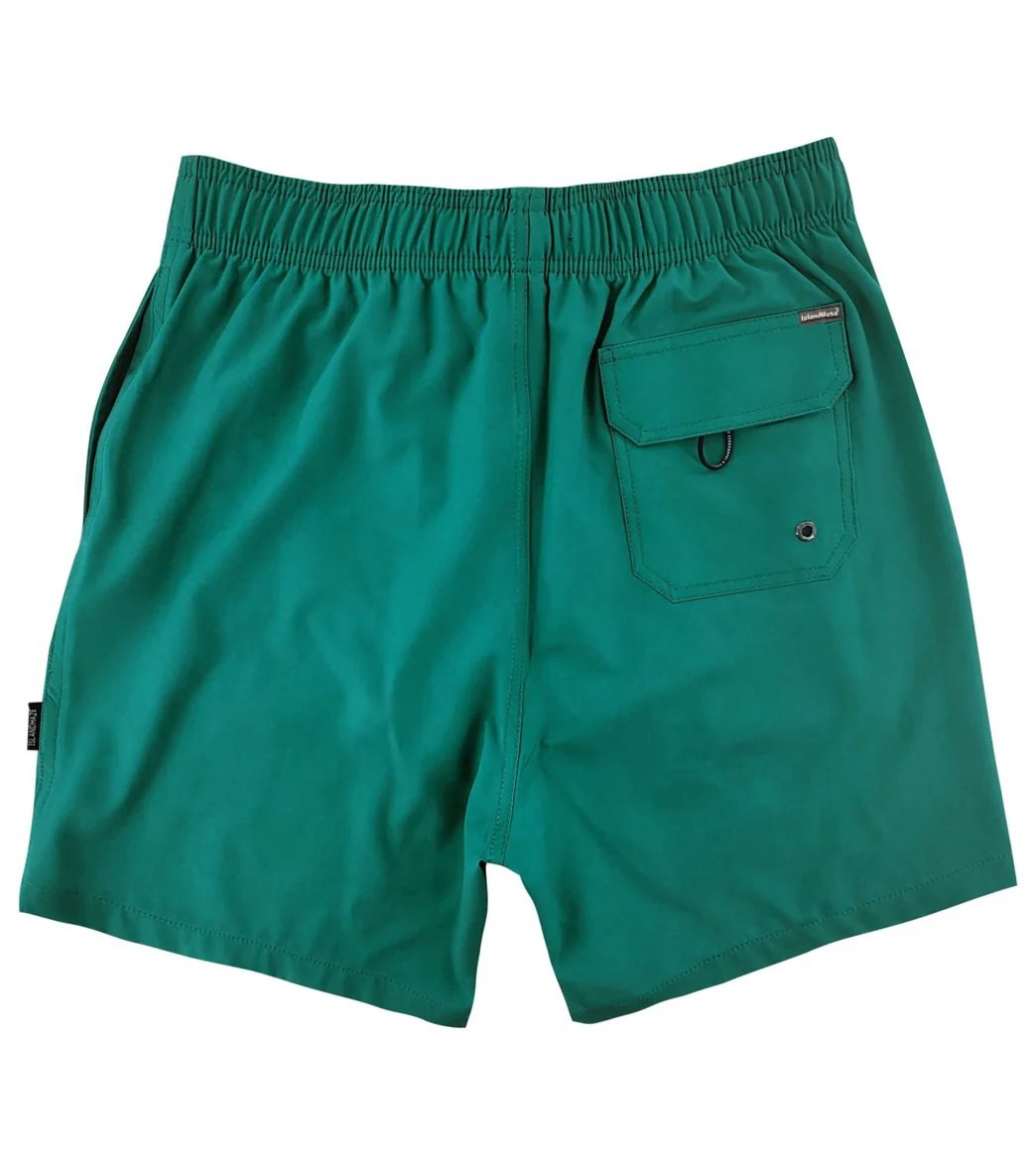 Island Haze Men's 16.5" Barbados Solid Swim Trunks - Image 46