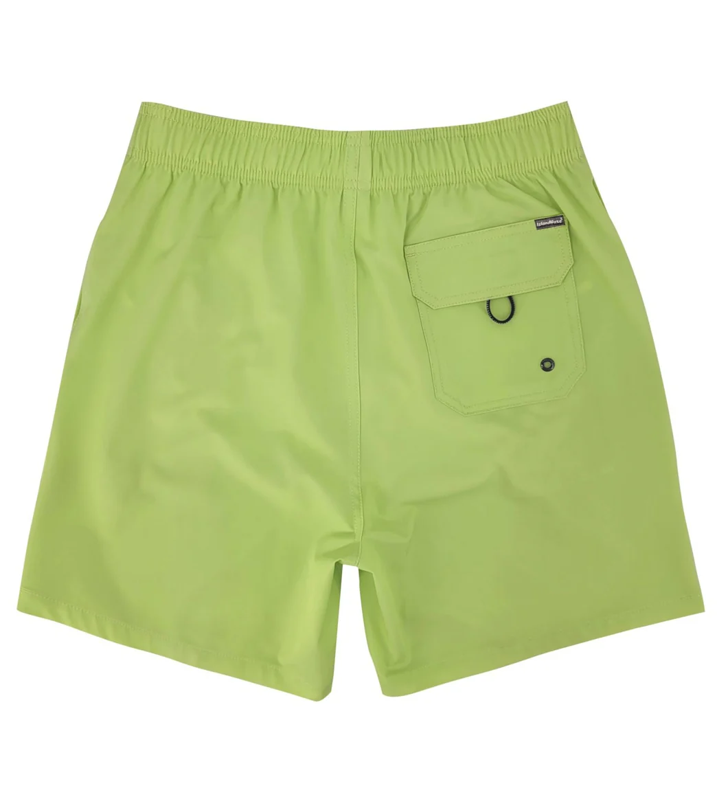 Island Haze Men's 16.5" Barbados Solid Swim Trunks - Image 6