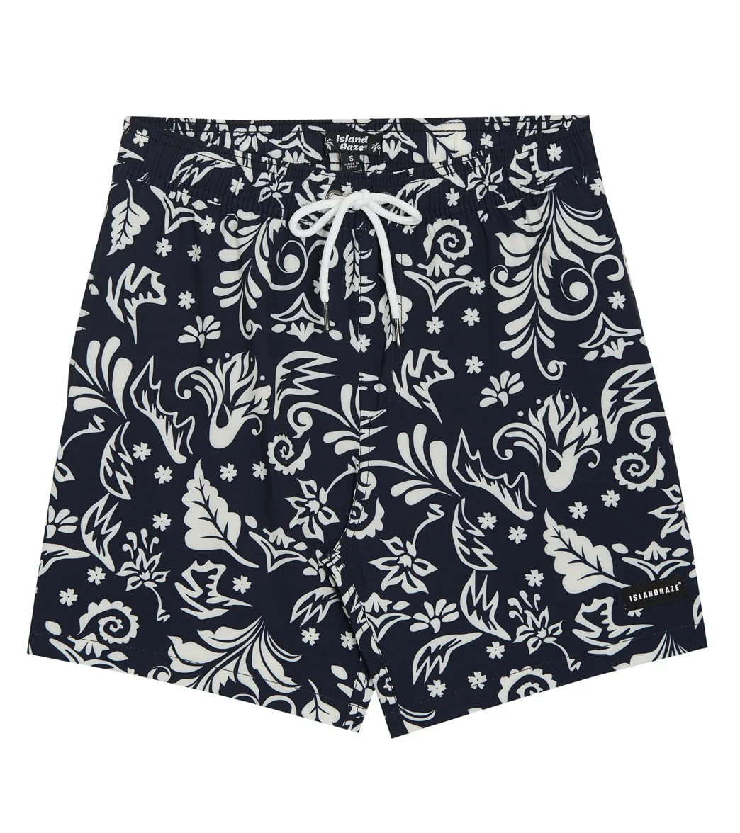 Island Haze Men's 17" Classic Jam Printed Swim Trunks - Image 6