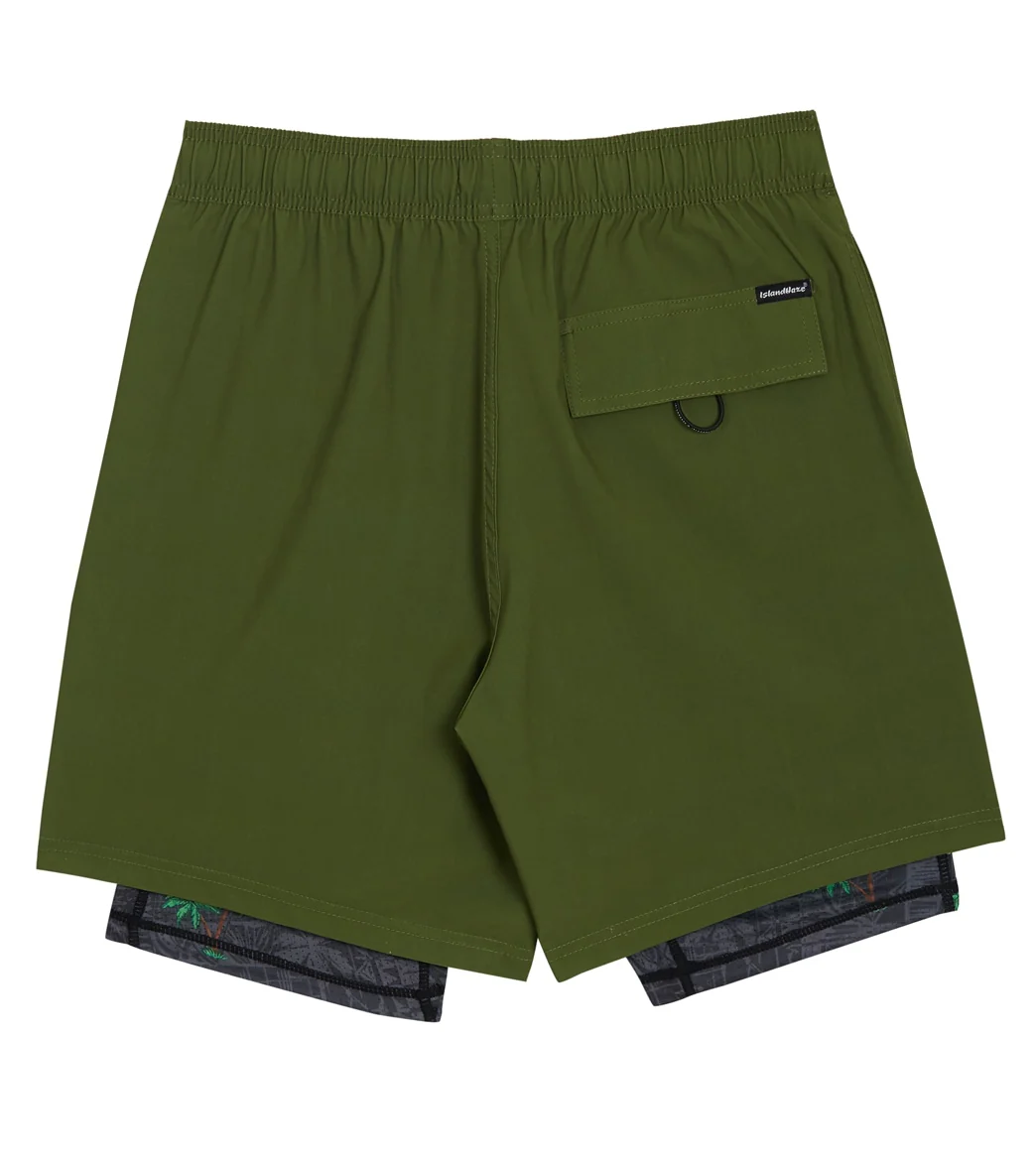 Island Haze Men's 17" Coconut Compression Shorts - Image 11
