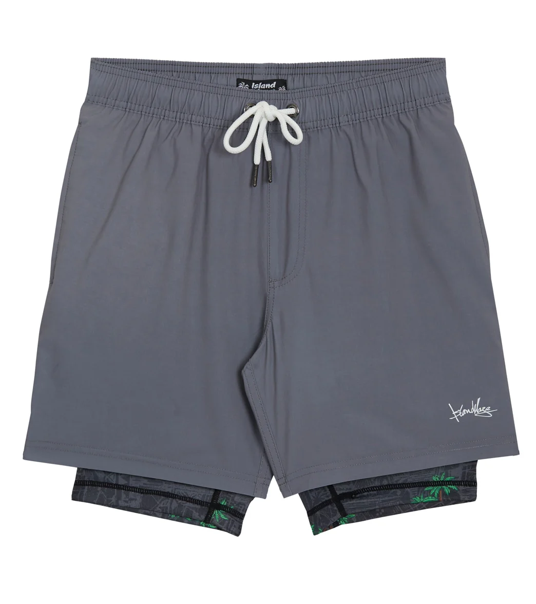Island Haze Men's 17" Coconut Compression Shorts - Image 6