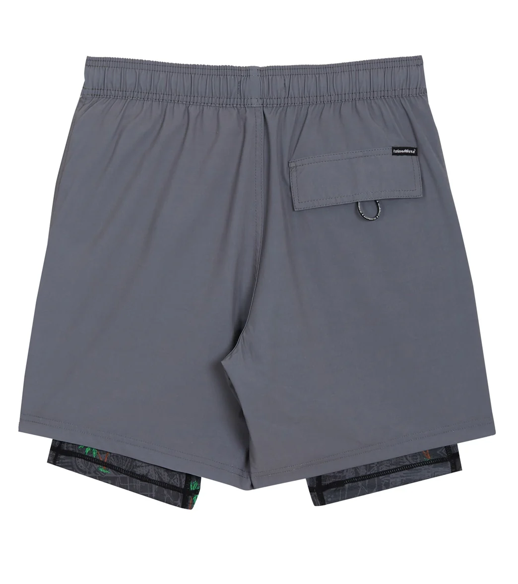 Island Haze Men's 17" Coconut Compression Shorts - Image 7