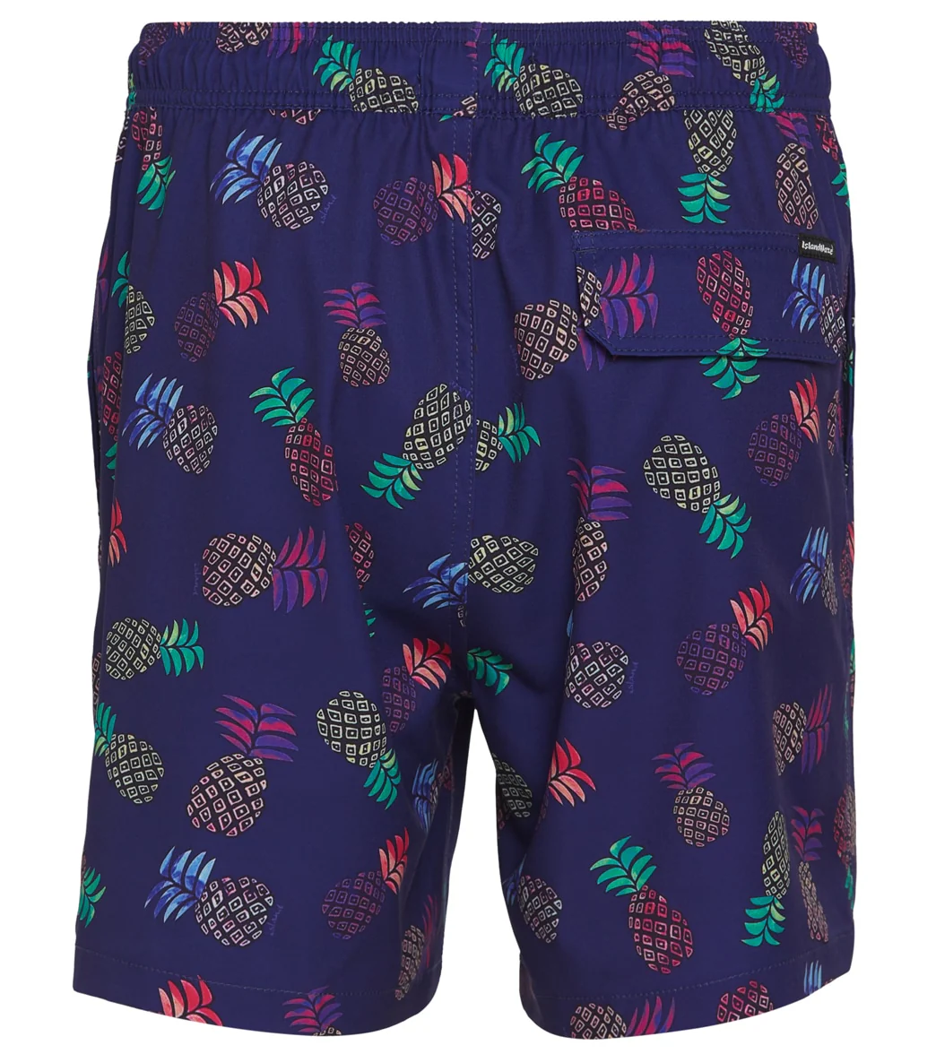 Island Haze Men's 17" Color Pine Printed Swim Trunks - Image 2