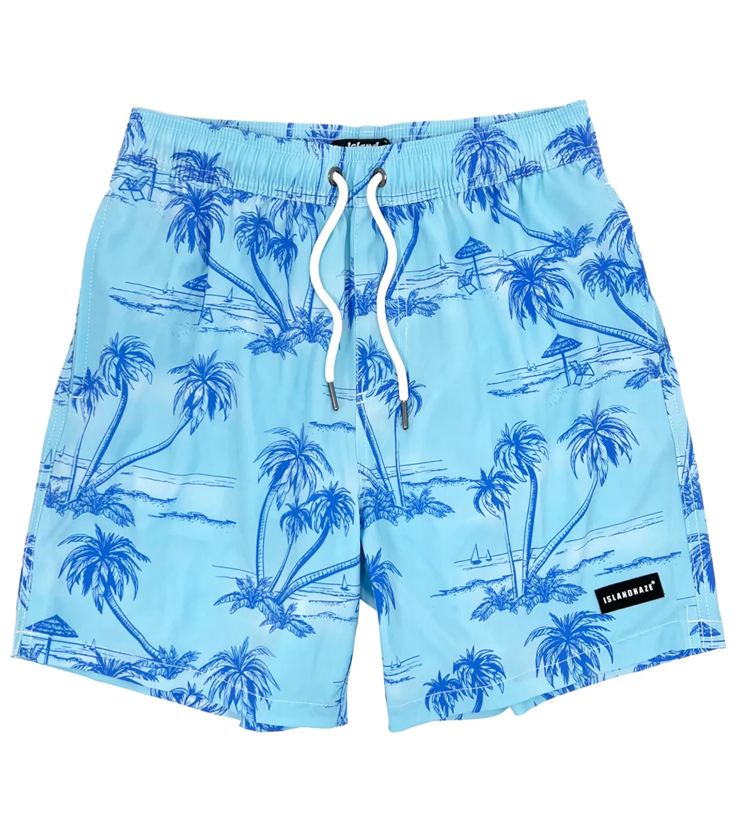 Island Haze Men's 17" Creamy Swim Trunks - Image 7