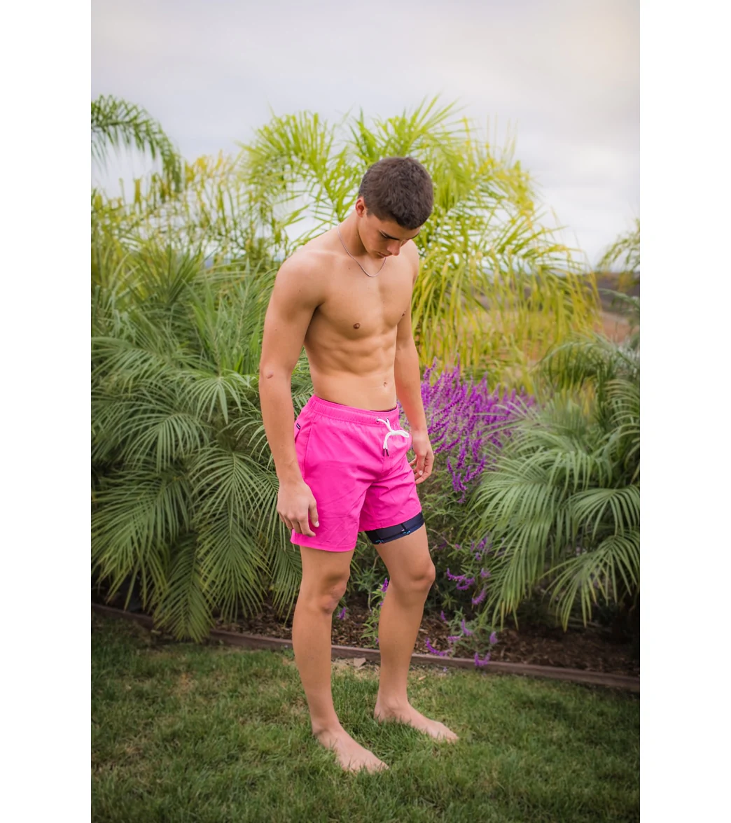 Island Haze Men's 17" Dean Tree Compression Swim Trunks - Image 3