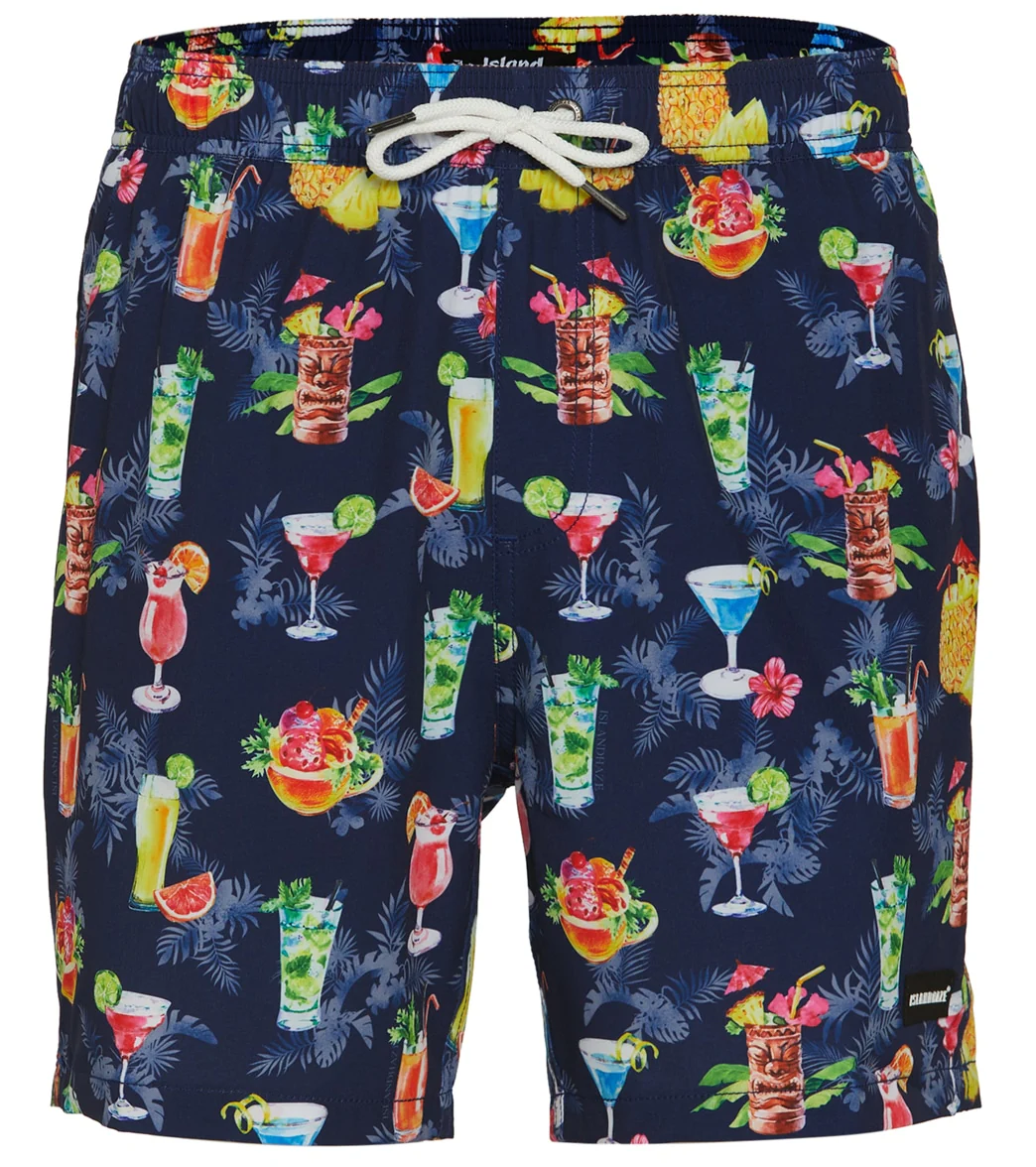 Island Haze Men's 17" Fiesta Printed Swim Trunks - Image 5