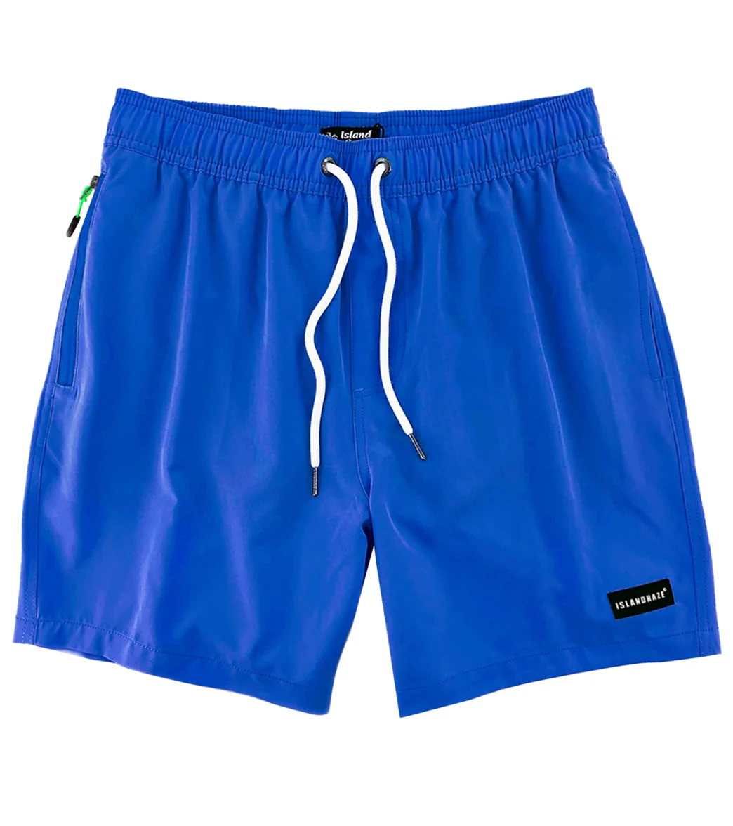 Island Haze Men's 17" Lavana Solid Swim Trunks - Image 41
