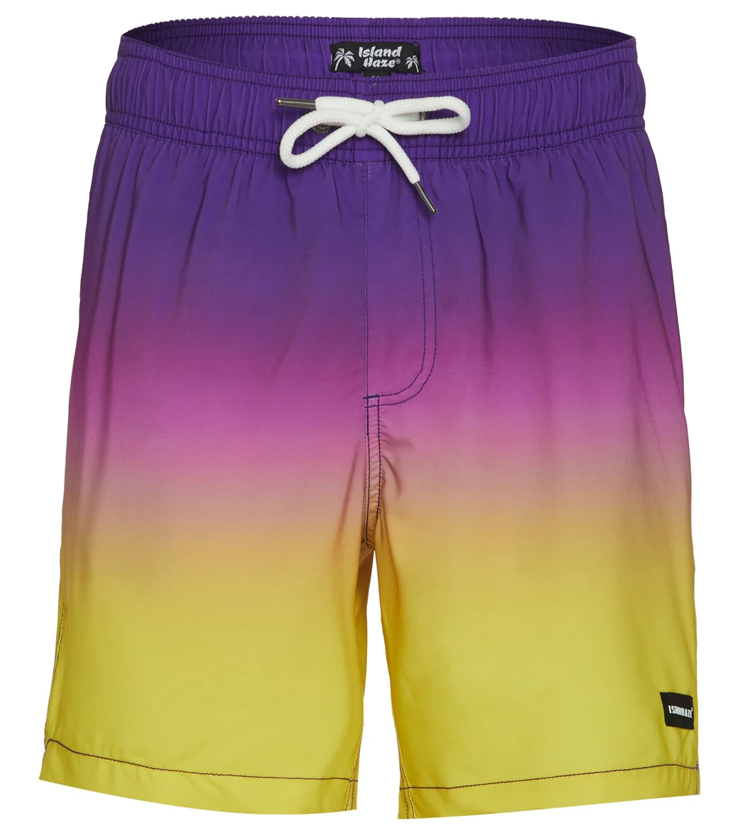 Island Haze Men's 17" Misty Printed Swim Trunks - Image 5