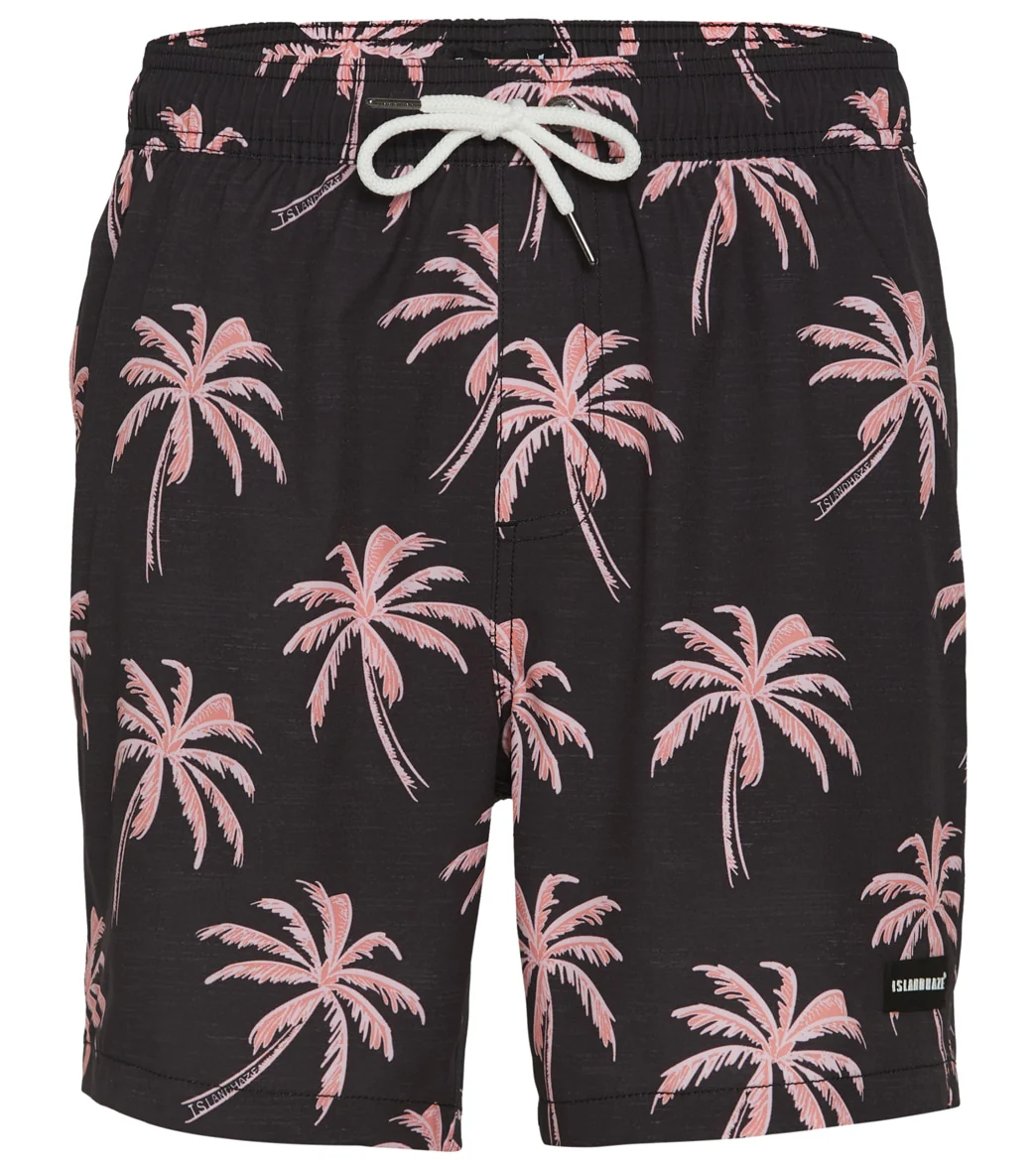 Island Haze Men's 17" Palmlaza Printed Swim Trunks - Image 4