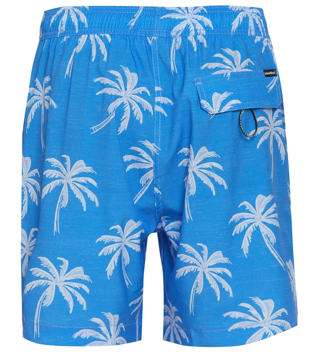 Island Haze Men's 17" Palmlaza Printed Swim Trunks - Image 6