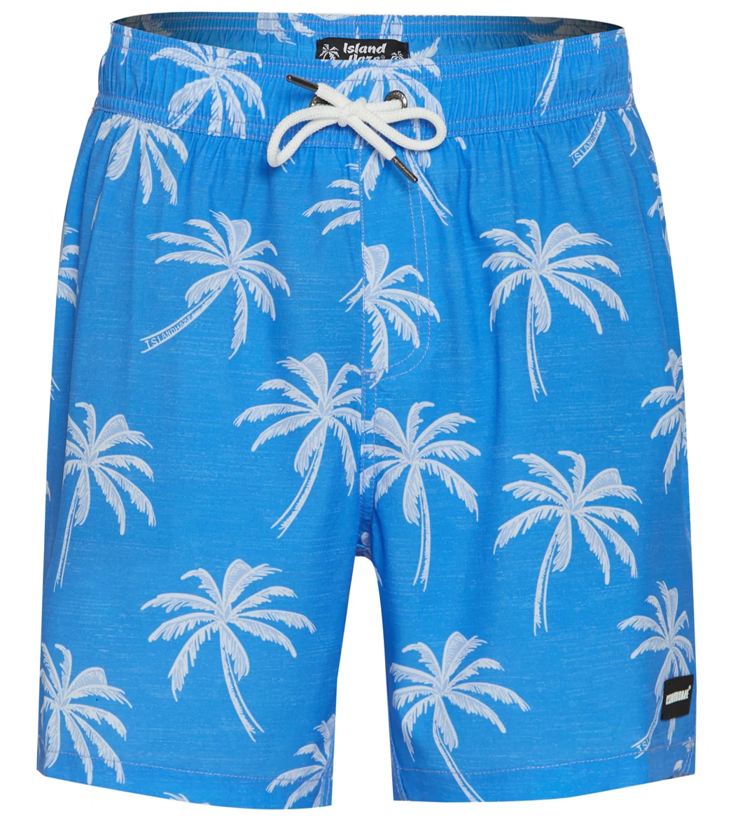 Island Haze Men's 17" Palmlaza Printed Swim Trunks - Image 9