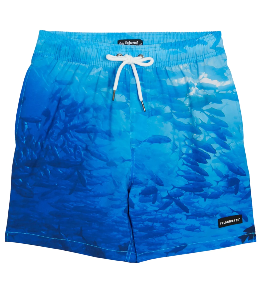 Island Haze Men's 17" Soft Storm Printed Swim Trunks