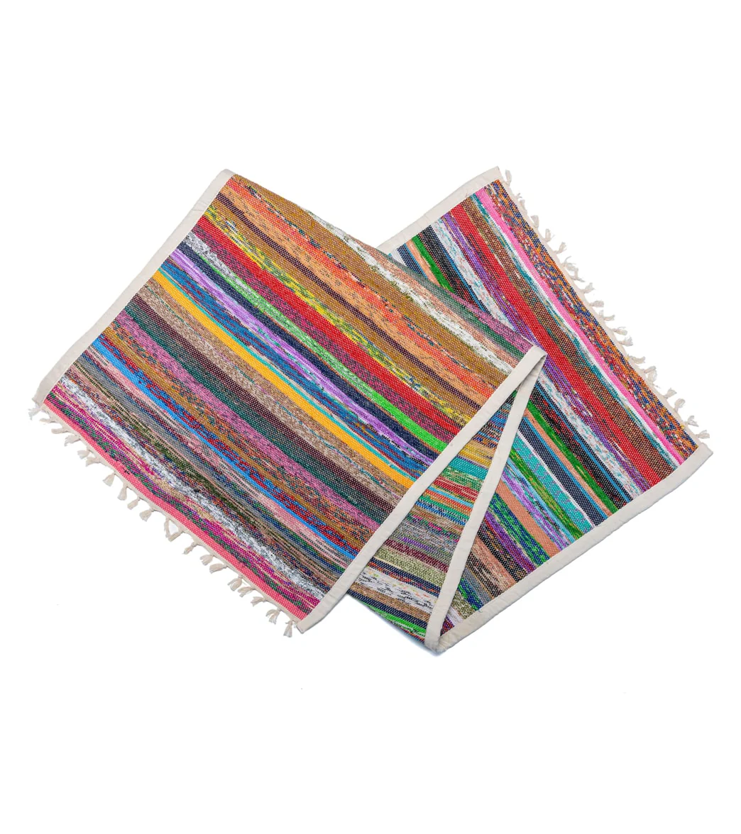 Jade Yoga Recycled Sari Yoga Rug - Image 2