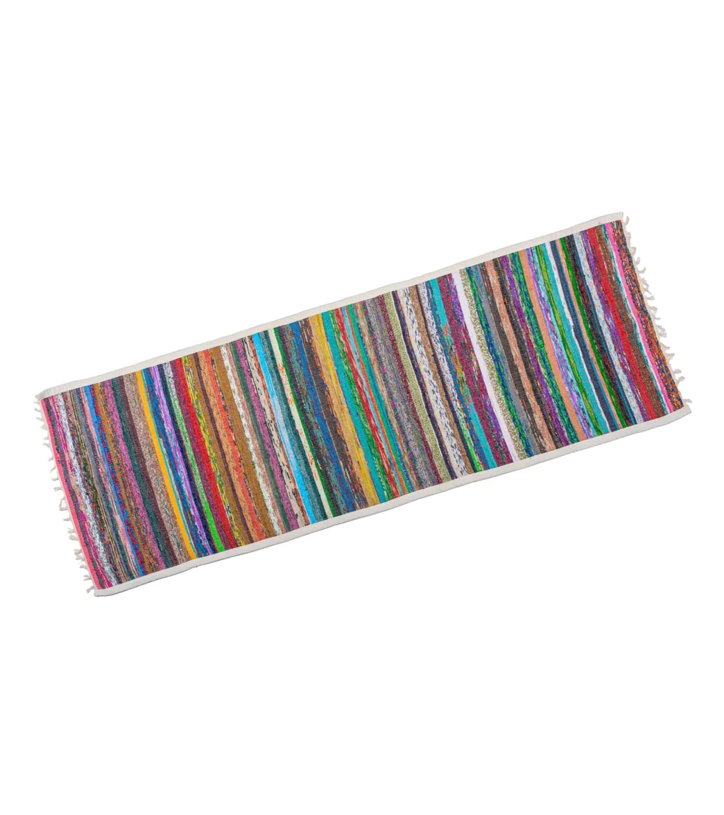 Jade Yoga Recycled Sari Yoga Rug - Image 5