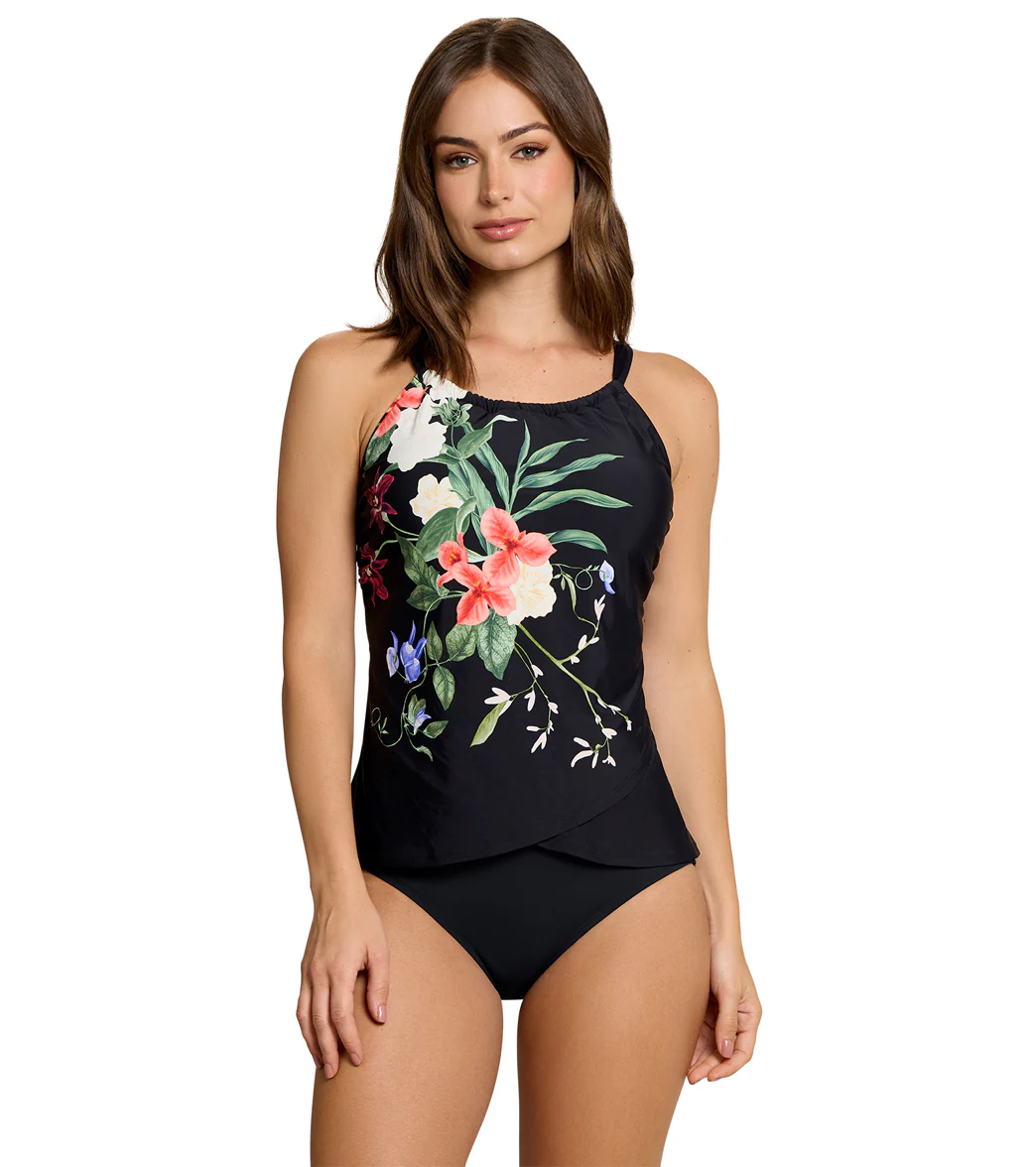 Jantzen Women's Floral Fantasy High Neck Tankini Top - Image 5