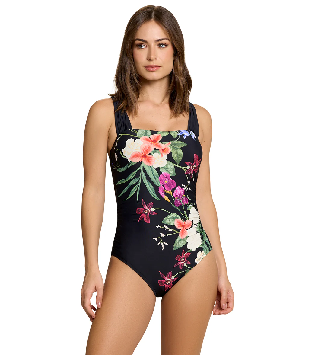 Jantzen Women's Floral Fantasy Hilda Glam One Piece Swimsuit - Image 7