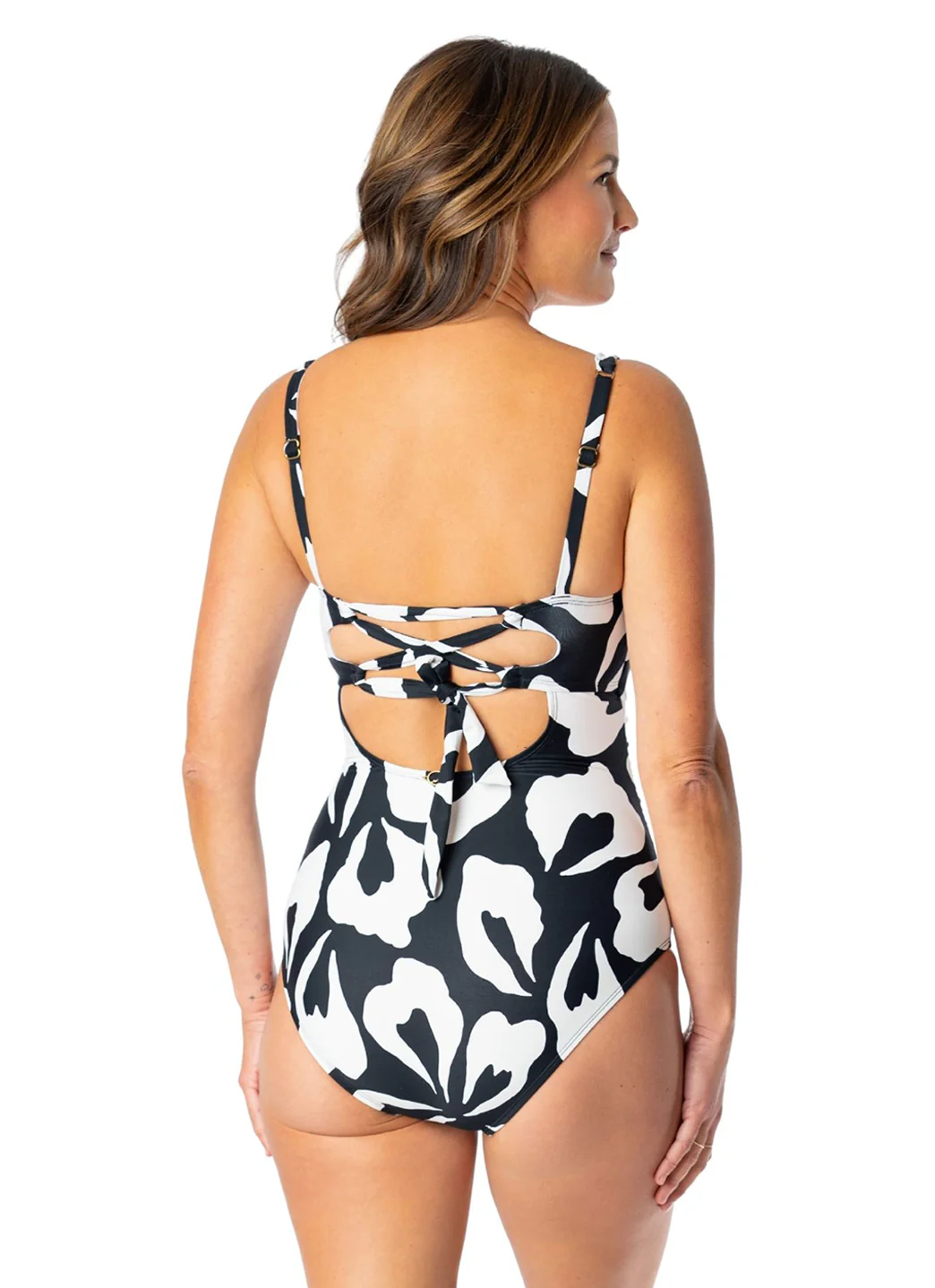 Jantzen Women's Floral Outline Hilda Glam One Piece Swimsuit - Image 5