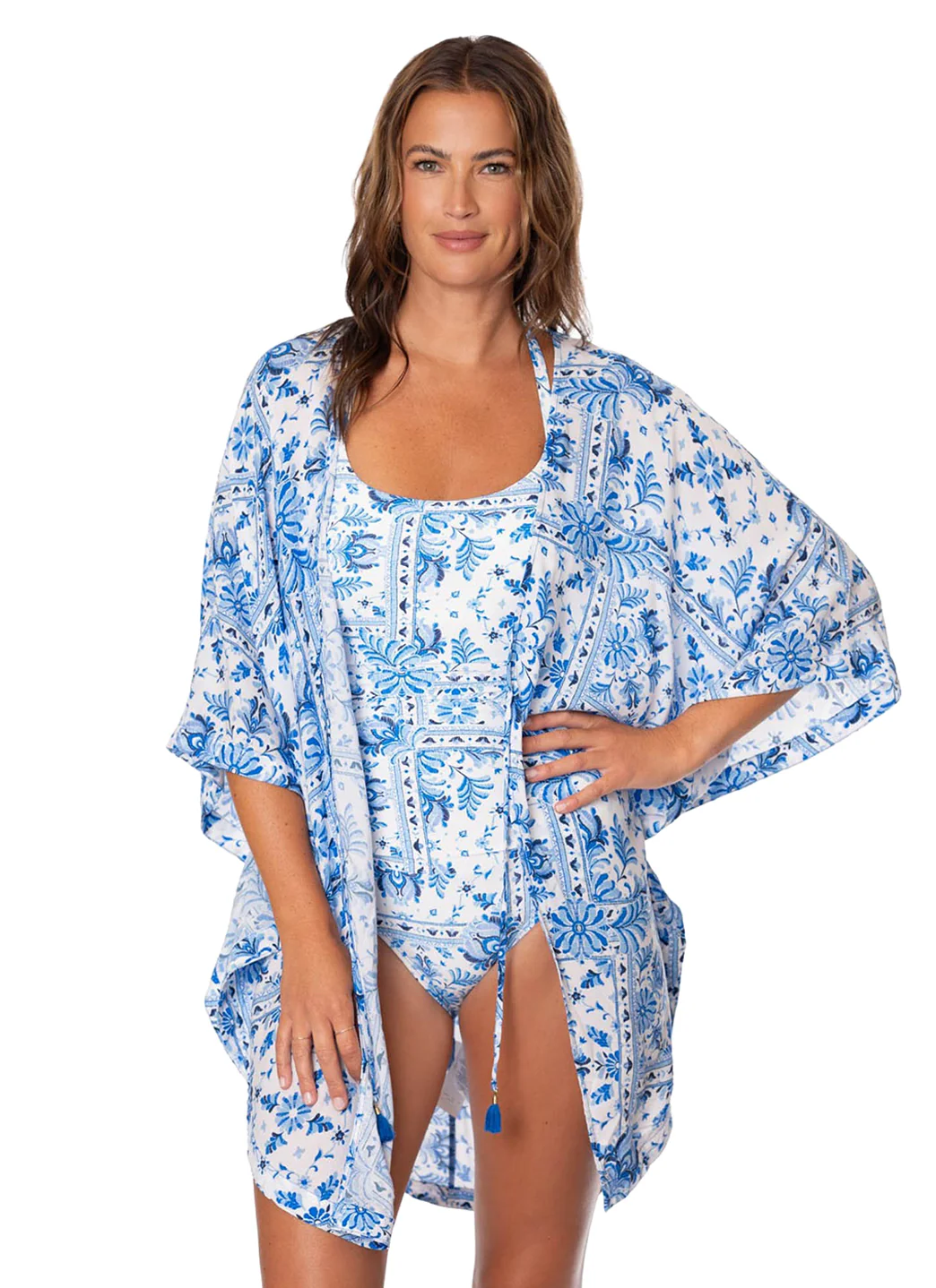 Jantzen Women's Fresh Fusion Madison Handkerchief Kimono Cover Up - Image 3