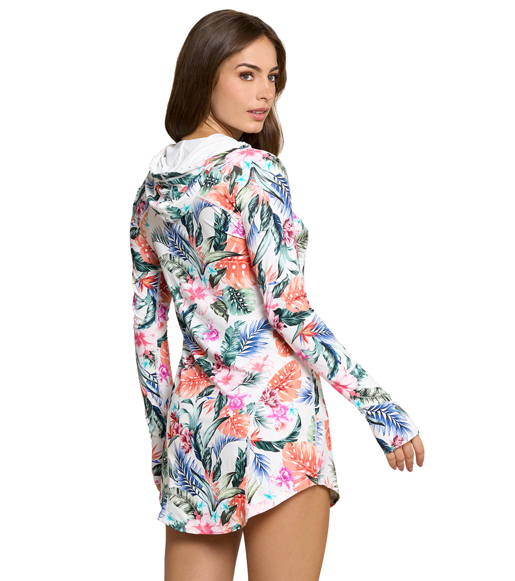 Jantzen Women's Hawaiian Terrace Bloq UV Hoodie Dress - Image 2