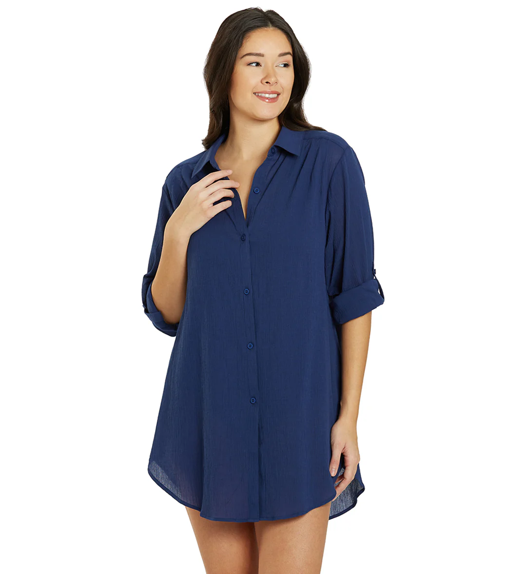 Jantzen Women's Marie High-Low Cover Up Shirt - Image 13