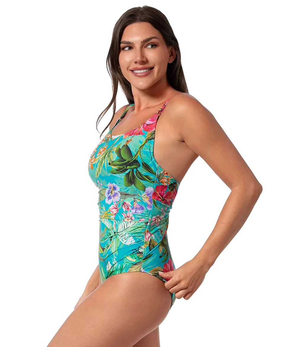 Jantzen Women's Palms and Tropics Lingerie One Piece Swimsuit - Image 2