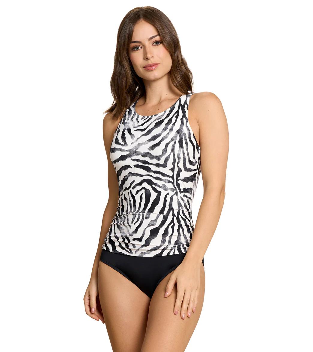 Jantzen Women's Safari Deluxe Grace High Neck Hi Back One Piece Swimsuit - Image 4