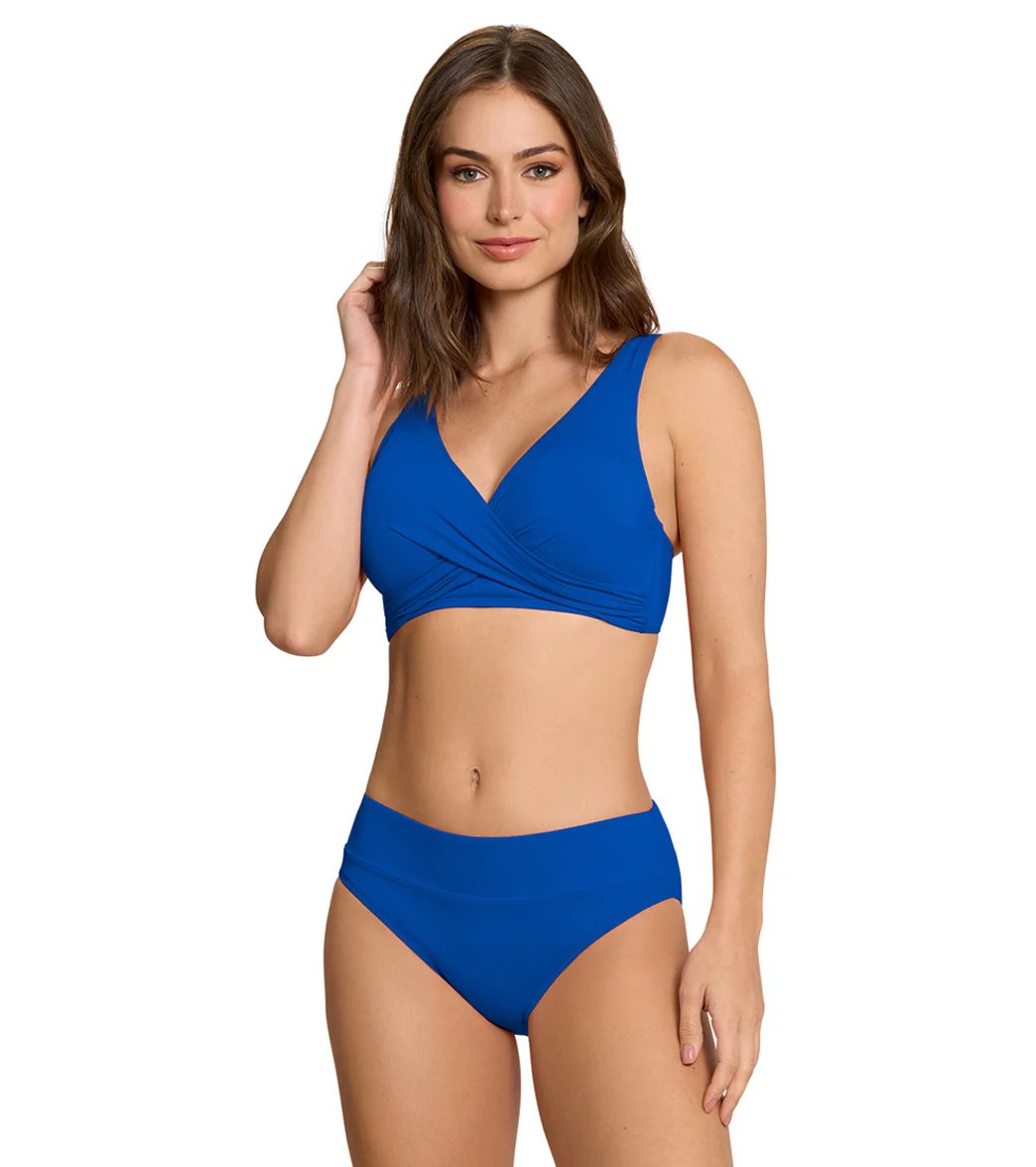 Jantzen Women's Solids Vera Surplice Bikini Top Cobalt - Image 3