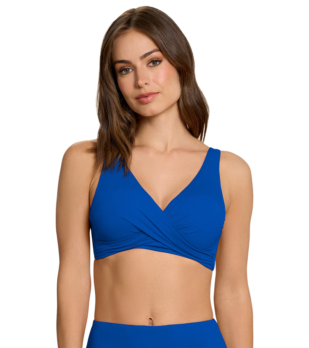 Jantzen Women's Solids Vera Surplice Bikini Top Cobalt - Image 5