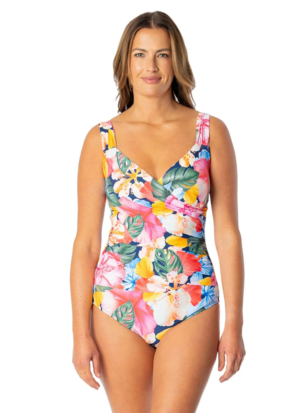 Jantzen Women's Sunset Dream Surplice One Piece Swimsuit - Image 2