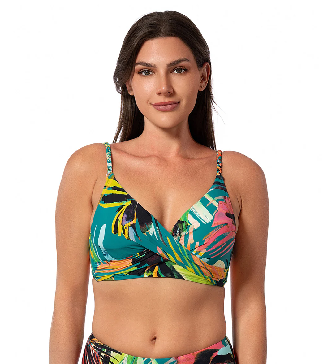 Jantzen Women's Sunset Magic Vera Surplice Bikini Top - Image 5
