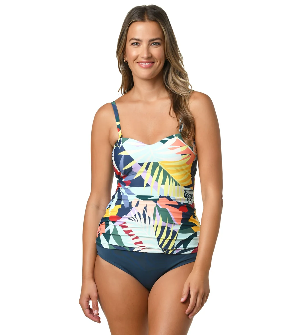 Jantzen Women's Tropical Utopia Tara Bandeau Tankini Top - Image 4
